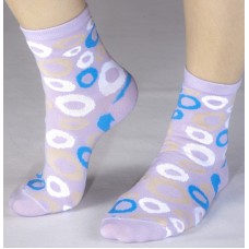 женские носки с рисунком-абстракцией - большие круги L-L029